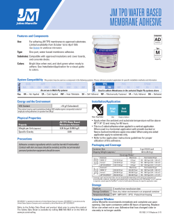 jm tpo water based membrane adhesive