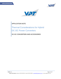 Thermal Considerations for Hybrid DC-DC Power