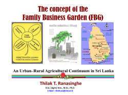 Thilak T. Ranasinghe B.Sc. (Agric)