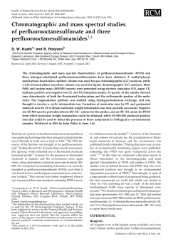 Chromatographic and mass spectral studies of