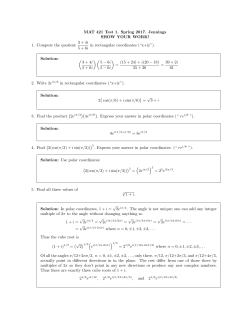 MAT 421 Test 1. Spring 2017. Jennings SHOW YOUR WORK! 1