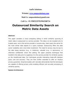 Outsourced Similarity Search on Metric Data Assets