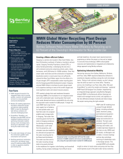 MWH Global Water Recycling Plant Design Reduces Water