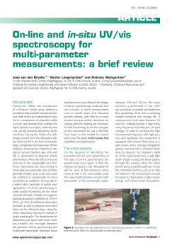 On-line and in-situ UV/vis spectroscopy for multi-parameter - S-can