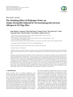 The Drinking Effect of Hydrogen Water on Atopic Dermatitis Induced