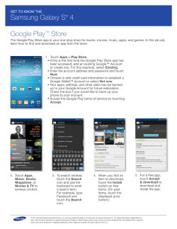 Samsung Galaxy S&reg; 4 Google Play&trade; Store