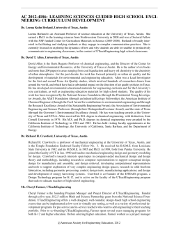 Learning Sciences Guided High School Engineering Curriculum