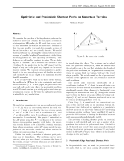 Optimistic and Pessimistic Shortest Paths on Uncertain Terrains