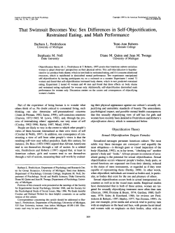 Sex Differences in Self-Objectification, Restrained Eating, and Math