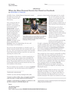 When the Most Personal Secrets Get Outed on Facebook