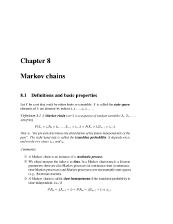 Chapter 8 Markov chains