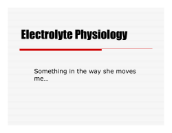 Electrolyte Physiology