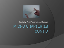Micro Ch 18- presentation 2 Elasticity of Supply