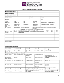facility use request form - UW