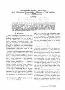 Electrochemical Transient Investigations of the