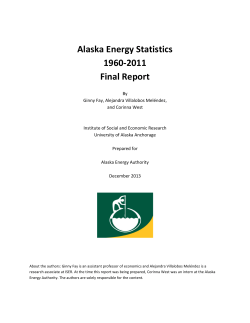 Alaska Energy Statistics 1960-2011 Final Report - ISER