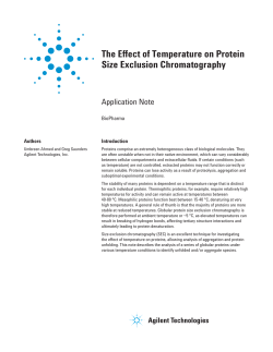The Effect of Temperature on Protein Size Exclusion Chromatography