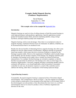 Example: Radial Magnetic Bearing - Finite Element Method Magnetics