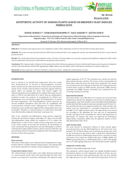 antipyretic activity of annona plants leaves on brewer`s yeast
