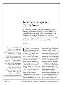 Transmission Rights and Market Power - uc