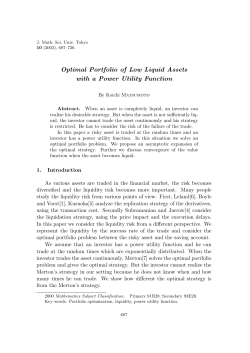 Optimal Portfolio of Low Liquid Assets with a Power Utility Function