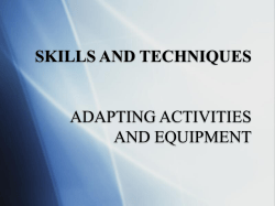 Adapting Activities and Equipment - pe