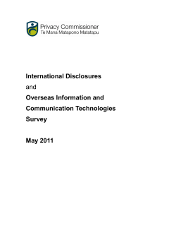 International Disclosures and Overseas Information and