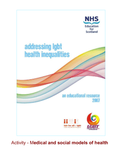 Medical and social models of health