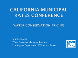 California Municipal Rates Conference Water