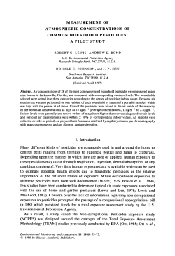 Measurement of atmospheric concentrations of common household