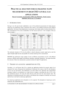 practical solution for ultrasonic flow measurement in high co2