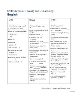 Costas Question Stems Content Specific