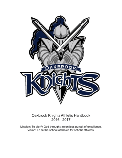 Athletic Handbook - Oakbrook Preparatory School