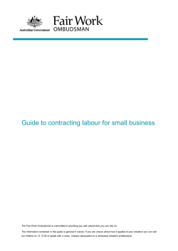 Guide to contracting labour for small business