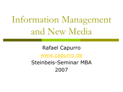 Information Management and New Media