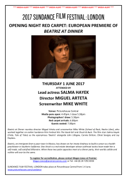 european premiere of beatriz at dinner thursday 1 june