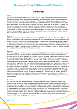 Statement of Philosophy - Walgett Community College