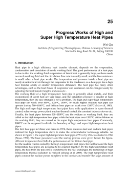 Progress Works of High and Super High Temperature