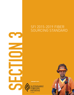 SFI 2015-2019 FIber SourcIng StAndArd