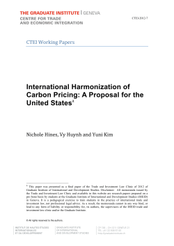 International Harmonization of Carbon Pricing