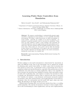 Learning Finite State Controllers from Simulation