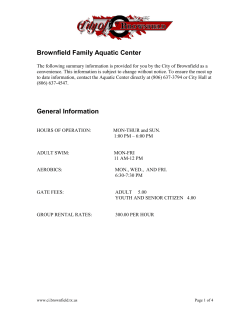 Brownfield Family Aquatic Center