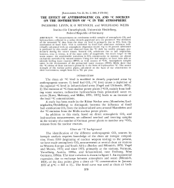 THE EFFECT OF ANTHROPOGENIC CO2 AND 14C SOURCES ON