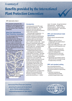 International Plant Protection Convention preventing the