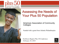 Needs-Assessment - Plus 50 Initiative