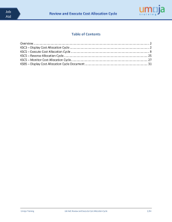 Review and Execute Allocation Cycle