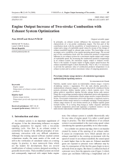 Engine Output Increase of Two-stroke Combustion with Exhaust