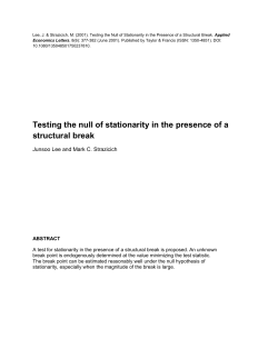 Testing the null of stationarity in the presence of a structural break