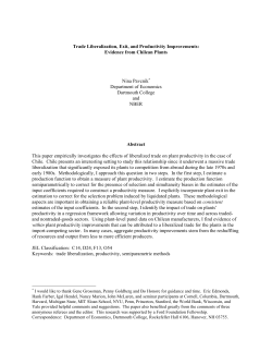 Trade Liberalization, Exit, and Productivity Improvements: Evidence