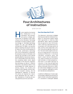 Four architectures of instruction